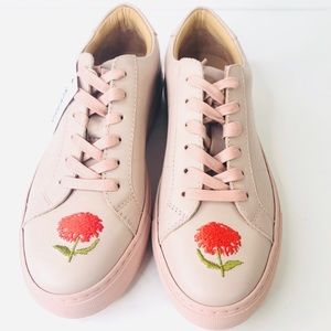 GREATS brand blush color sneaker with flower